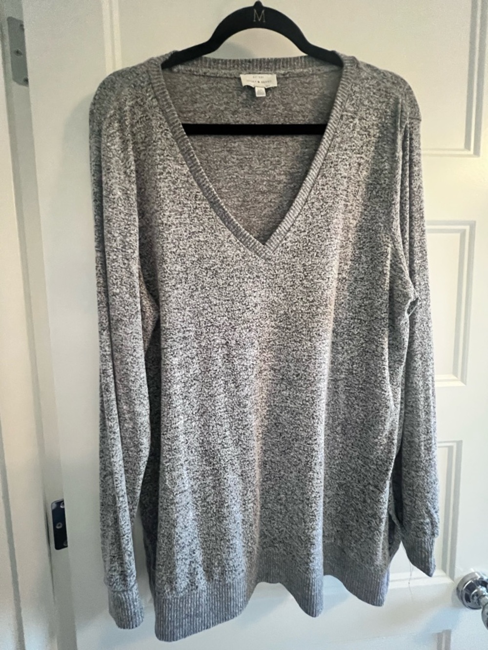 Lucky Brand Heather Gray V-Neck Sweater